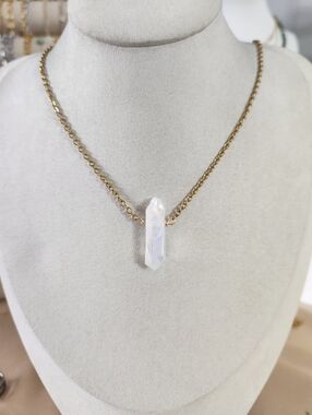 Handmade Angel Aura Quarts Necklace